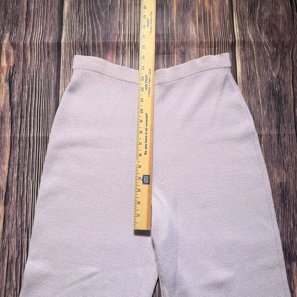 St. John Collection By Marie Wide Leg Knit Pants Pants Size 6 Gray Pink Lavender - Picture 4 of 5